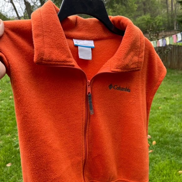 Columbia Large Tall LT orange fleece vest - Picture 5 of 6